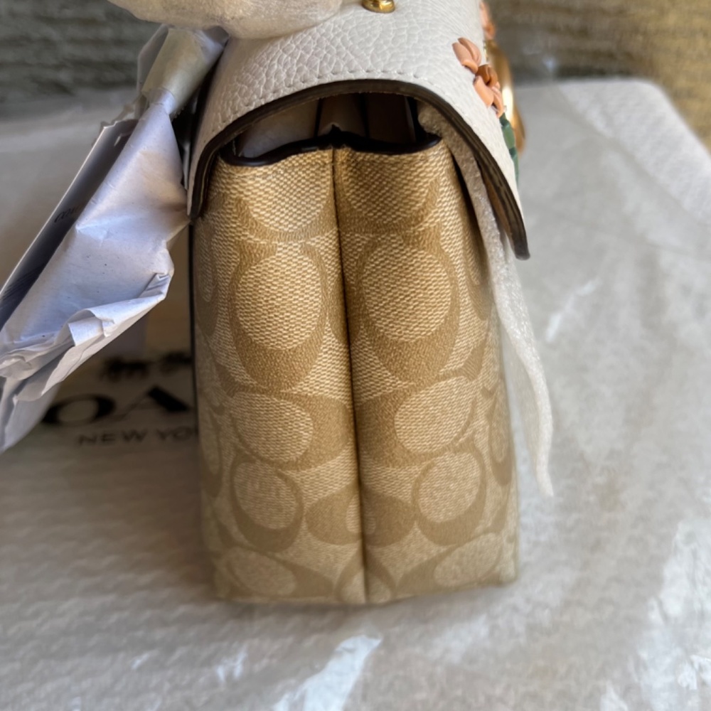 COACH GORGEOUS Tammie Bag In Signature Canvas Floral Whipstitch - Picture 9 of 12